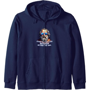 Cool Diogenes Quote – Funny Philosopher Joke – History Meme Zip Hoodie(Navy Blue)