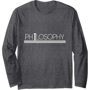 Philosophy Long Sleeve T-Shirt(Dark Heather Grey)