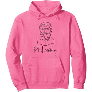 Philosophy Pullover Hoodie(Bright Pink)