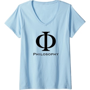 Philosophy V-Neck T-Shirt(Baby Blue)