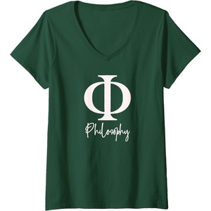 Philosophy V-Neck T-Shirt(Dark Green)