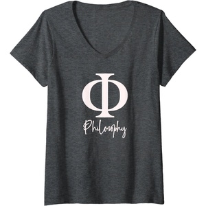 Philosophy V-Neck T-Shirt(Dark Heather Grey)