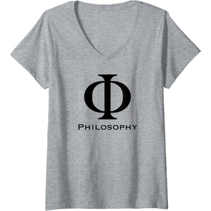 Philosophy V-Neck T-Shirt(Heather Grey)
