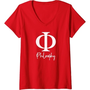 Philosophy V-Neck T-Shirt(Red)