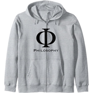 Philosophy Zip Hoodie(Heather Grey)